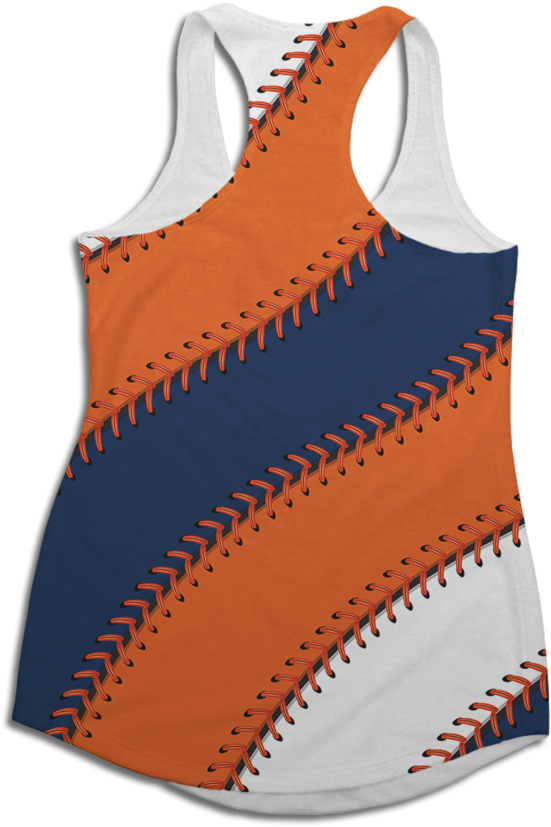 Houston Baseball Stitches Racerback Tank Top - Active Undergarment (740x895), Png Download