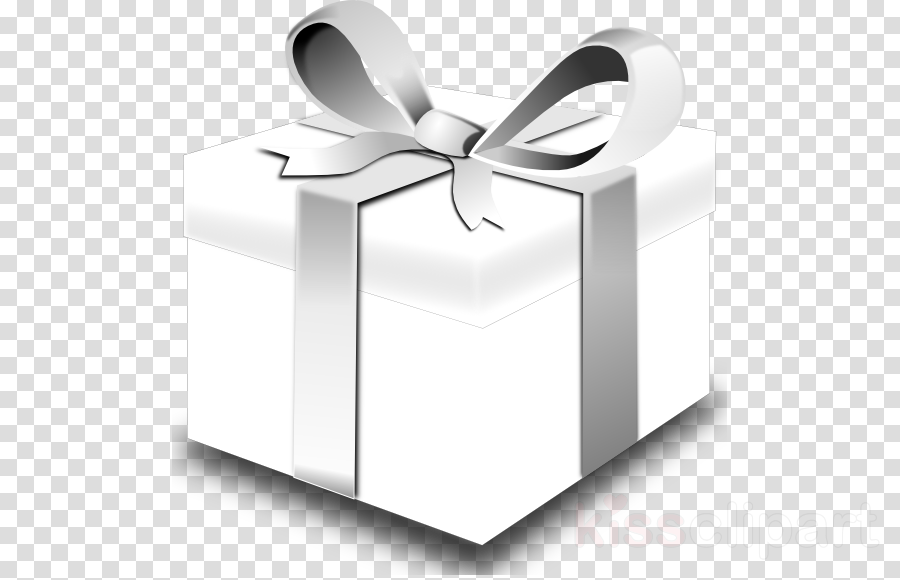 Black And White Present Vector Clipart Gift Clip Art - Lips Icon Transparent Background (900x580), Png Download