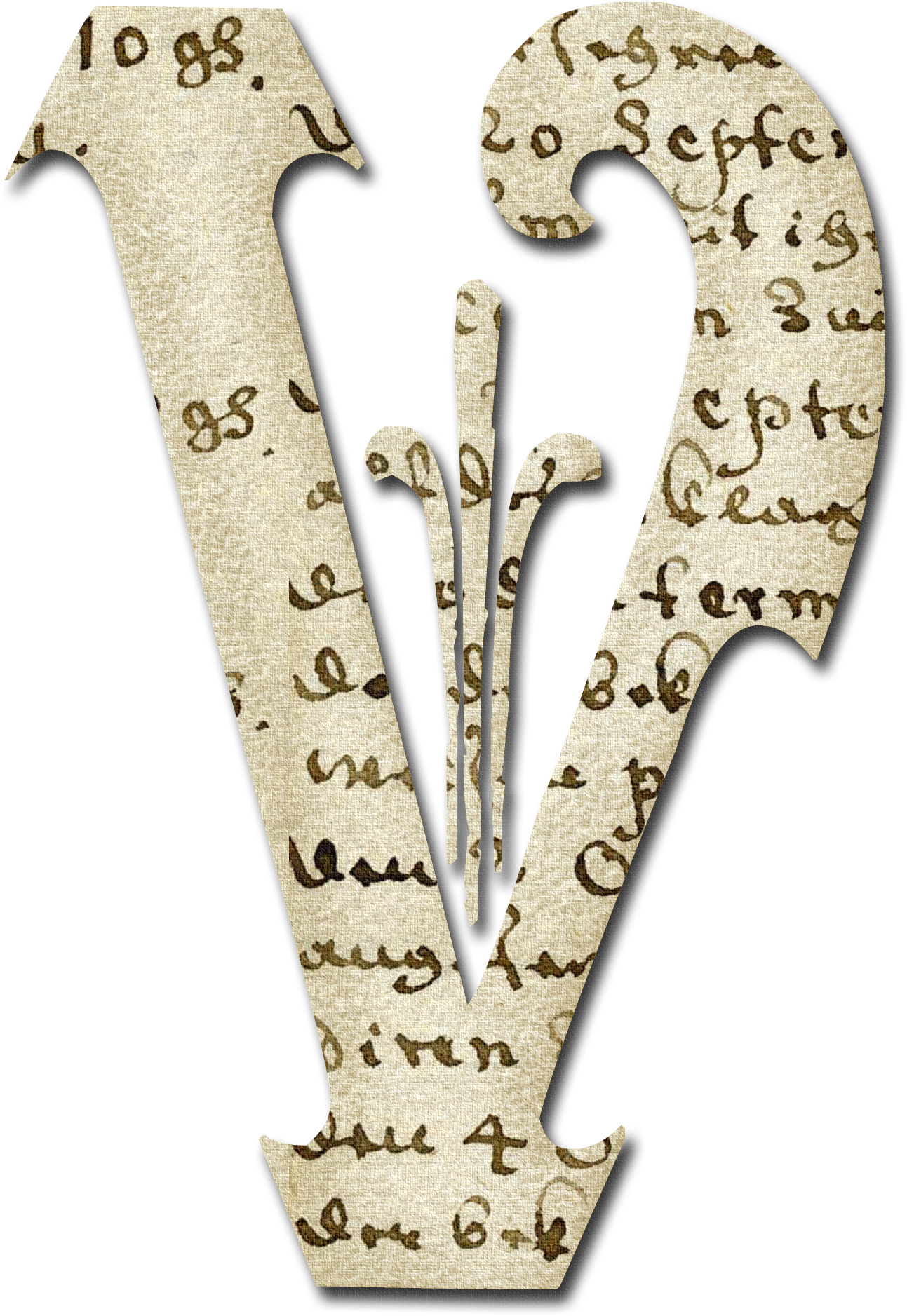 V Alpha Letter, Letter V, Typography Design, - Paper (1317x1916), Png Download