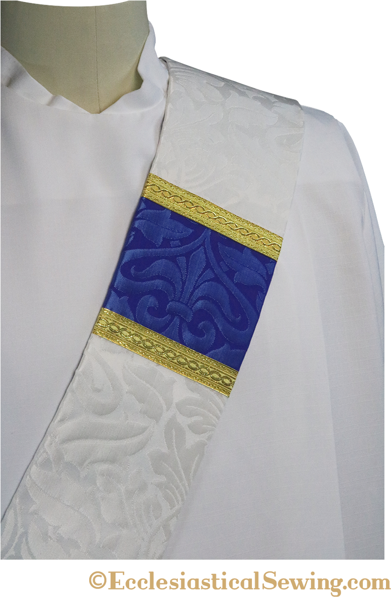 Blessed Virgin Mary Priest/pastoral And Deacon Stole - Deacon (800x1200), Png Download