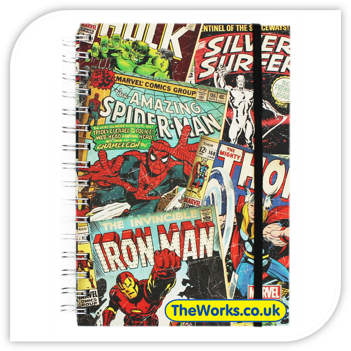 Stocking Fillers For Every Age - Marvel - Montage A4 Notebook - Pyramid (1238x1239), Png Download