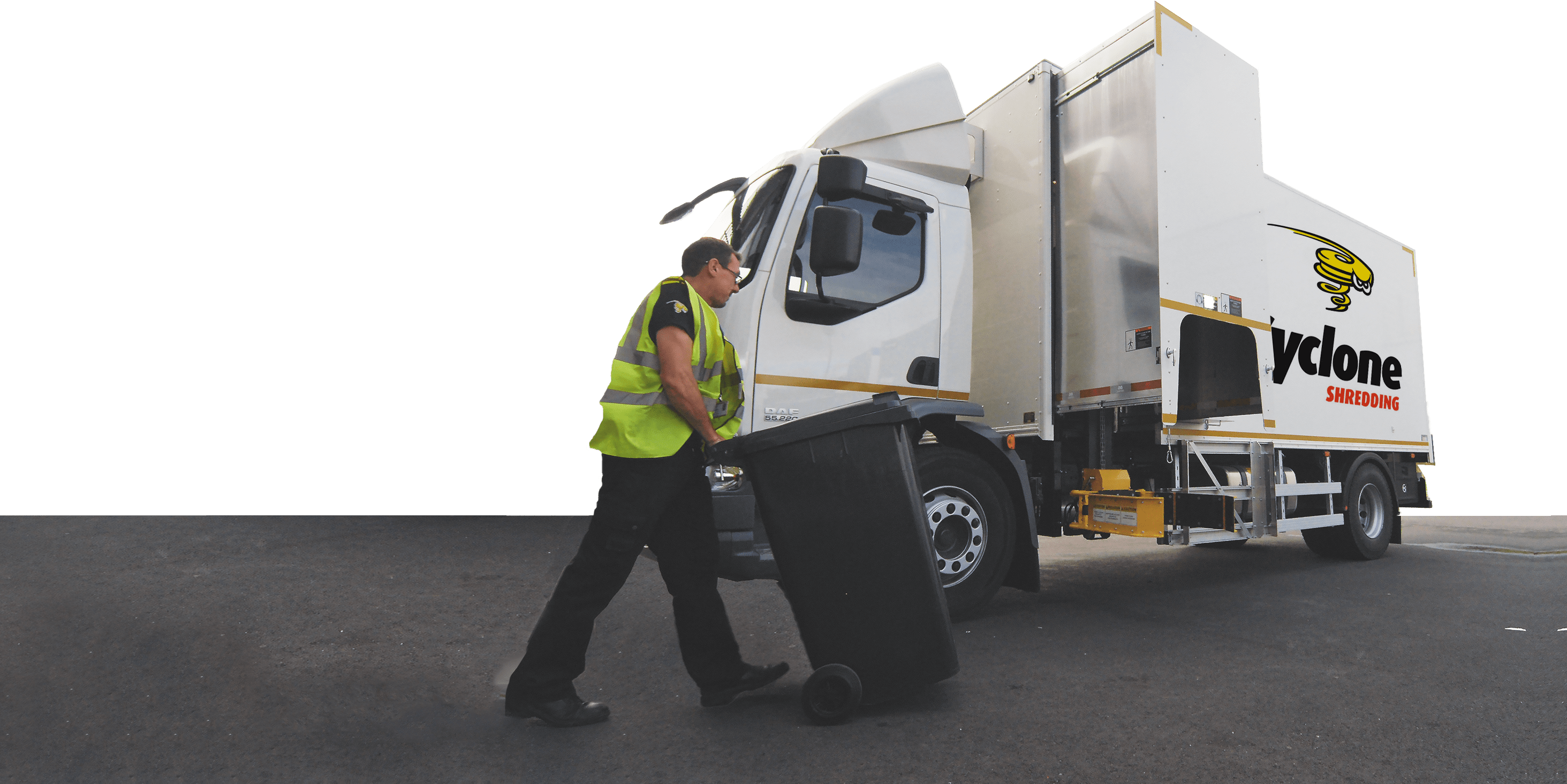 Onsite Document Shredding - Trailer Truck (2927x1465), Png Download