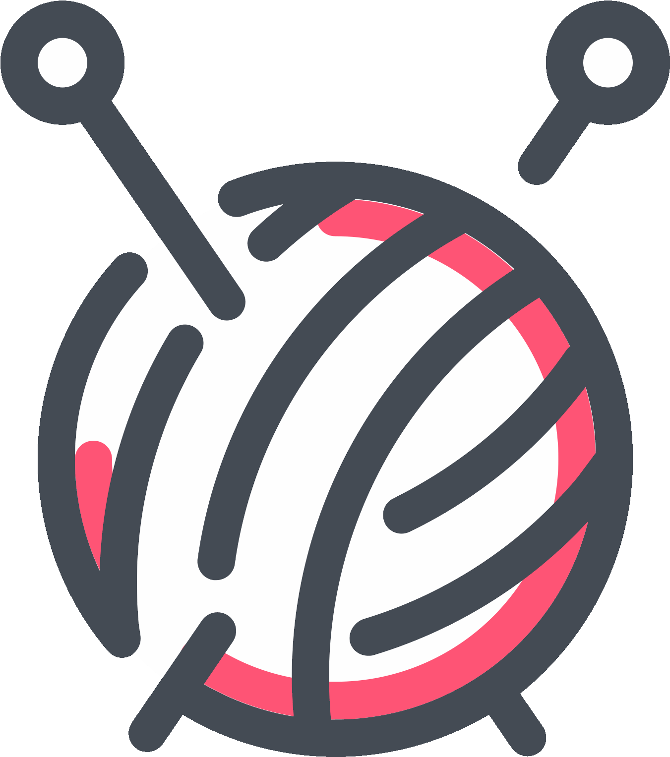 The Logo Is A Circular Ball Of Yarn, Where The Sections - Yarn (1600x1600), Png Download