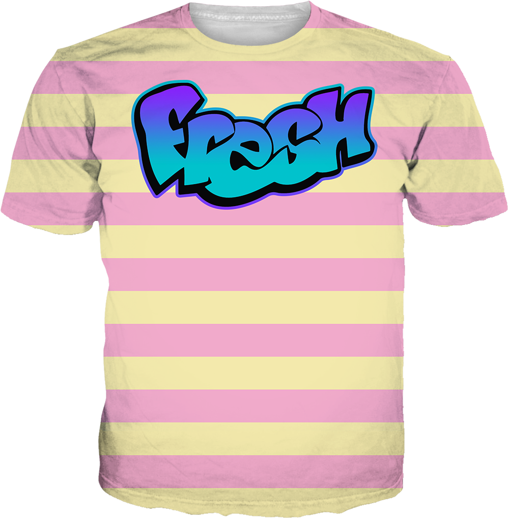 Fresh Prince 5 Fresh Striped All Over Tee - The Fresh Prince Of Bel-air (1024x1024), Png Download