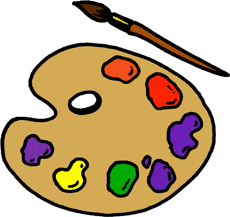 Artwork Clipart Paint Tray - Paint Palette (1000x946), Png Download