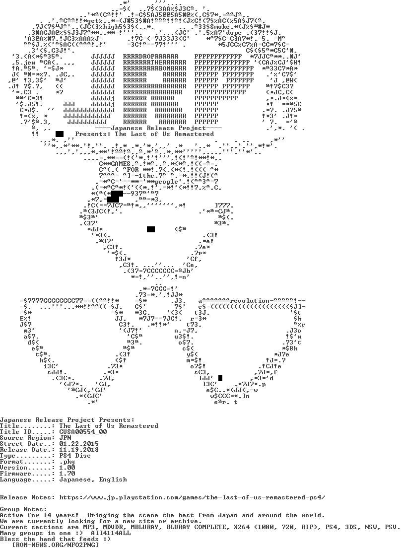 The - Last - Of - Us - Remastered Jpn Ps4-jrp - - Jpn (jabatan Pendaftaran Negara) (808x1104), Png Download