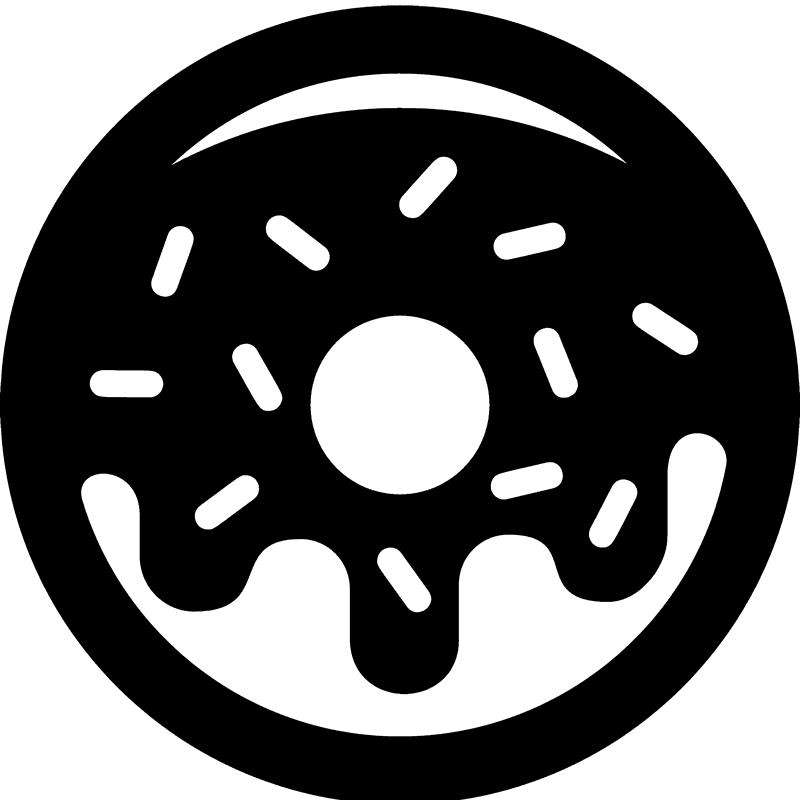Frosted Sprinkle Donut Rubber Stamp - Confectionery Icons (800x800), Png Download