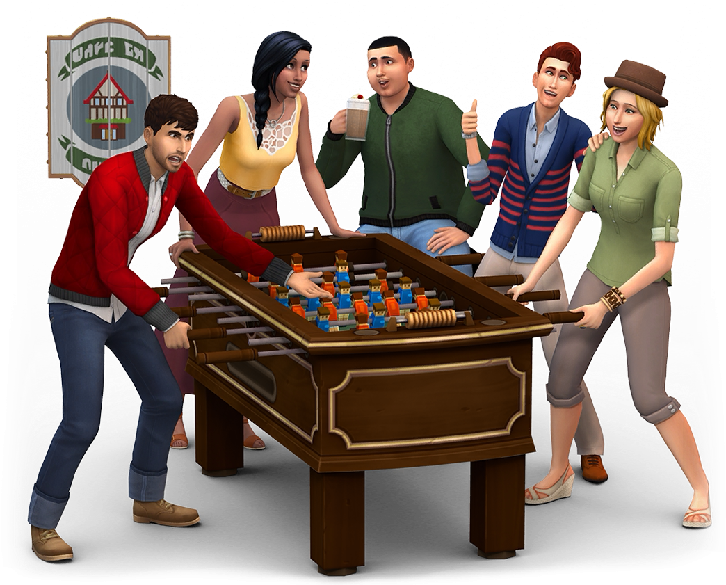 Sims 4 Vivre Ensemble Get Together Addon Render - Sims 4 Main Menu (1263x922), Png Download