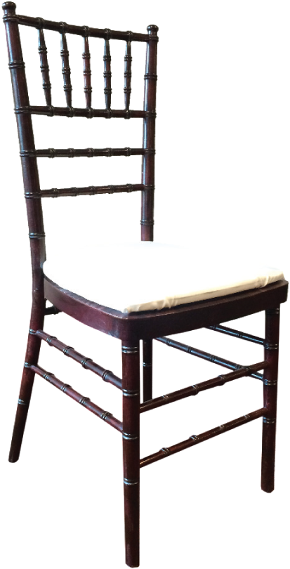 Mahogany Chiavari - Fruitwood Chiavari Chairs White Cushion (699x864), Png Download