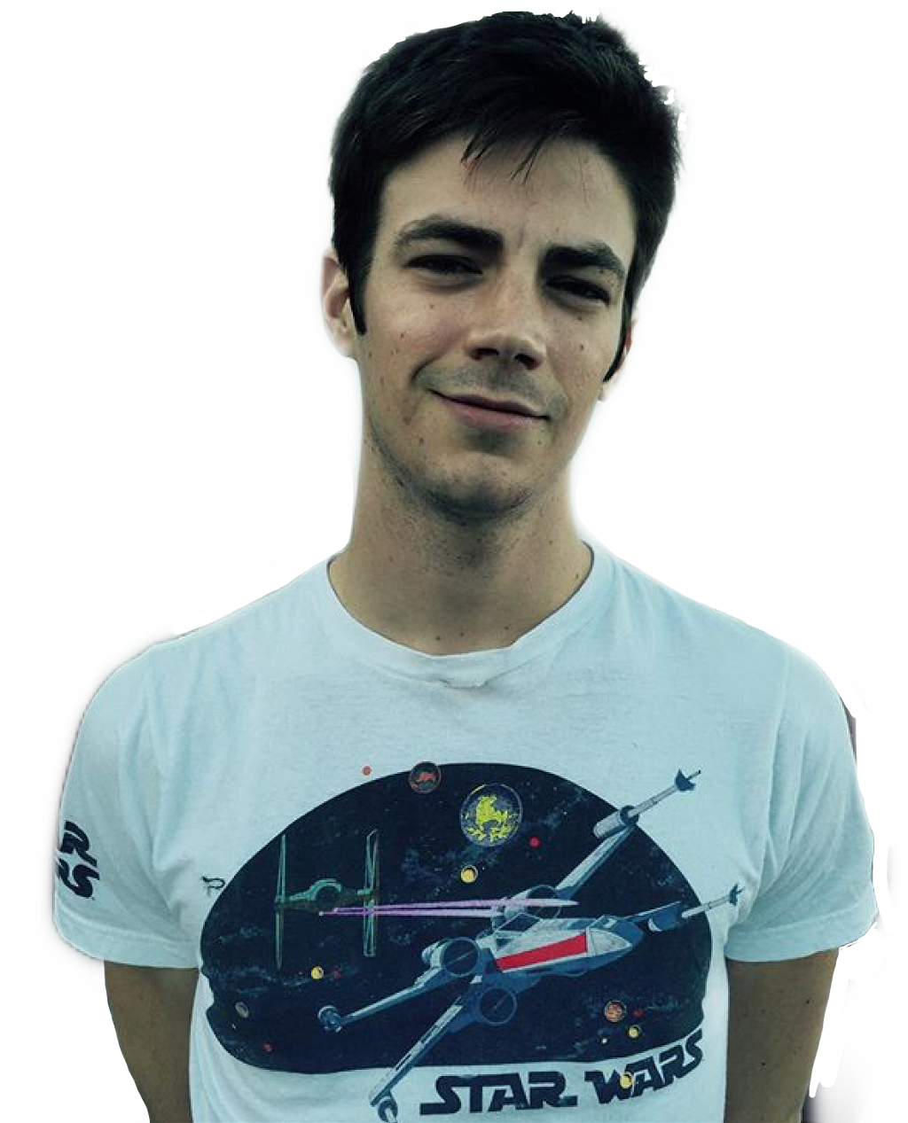 Report Abuse - Grant Gustin Flash White T Shirt (1024x1267), Png Download