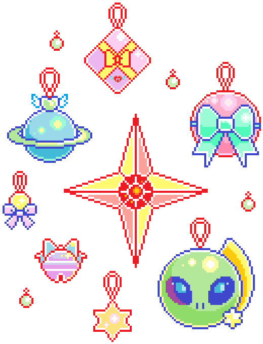 Whats Christmas Without Aliens, Honestly Made This - Star Circle Pixel Art (540x728), Png Download