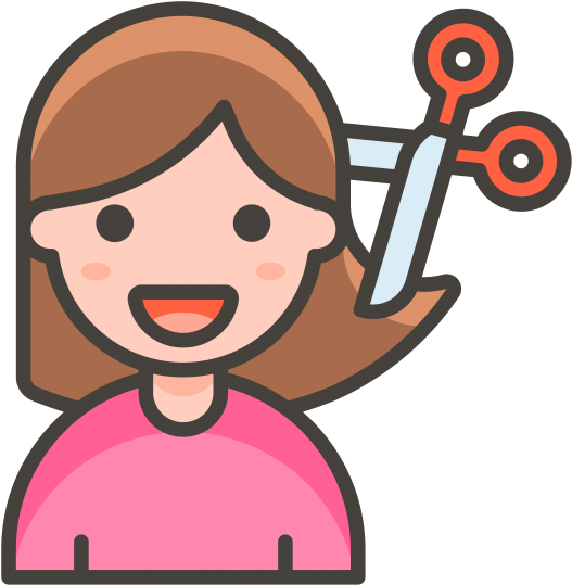 Woman Getting Haircut Emoji - Woman Judge Vector (866x650), Png Download