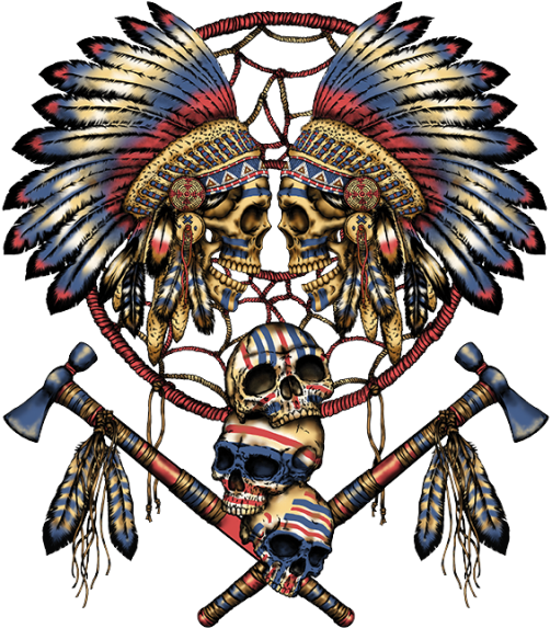 Two Skulls The Wild - American Indian Skull Png (600x600), Png Download