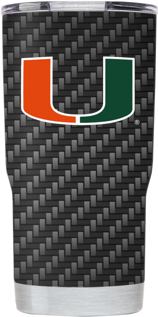 Miami Hurricanes Gametime Sidekicks Carbon Fiber Tumbler - Carbon Fiber Pattern (585x750), Png Download