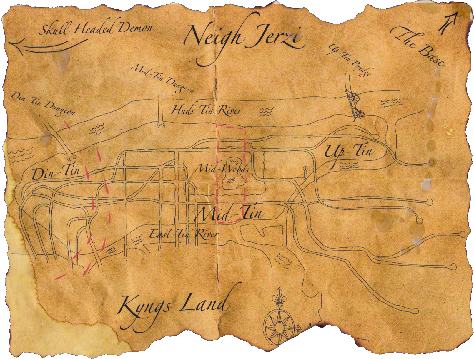 Map Of Man-hazton - Handwriting (1630x1221), Png Download