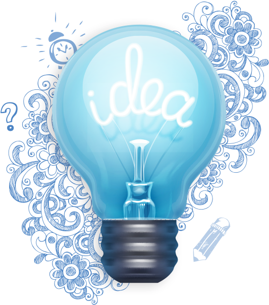 Creative Bulb Idea Png - Hot Air Balloon (532x621), Png Download