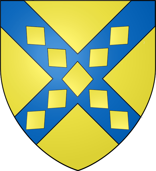 Dalrymple, Earl Of Stair Or, On A Saltire, Azure, Nine - Stairs (545x600), Png Download