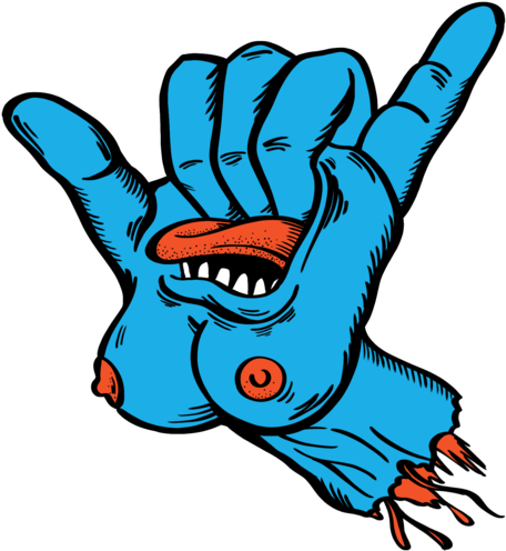 Screaming Titty-shaka Sticker - Sticker (600x600), Png Download