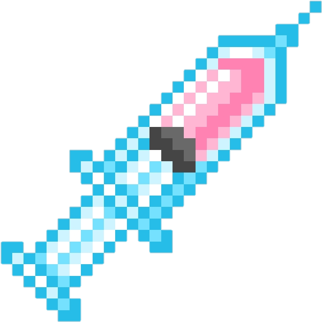 Pixel Cute Cutepixel Creepy Pastelgoth Needle - Minecraft (682x687), Png Download
