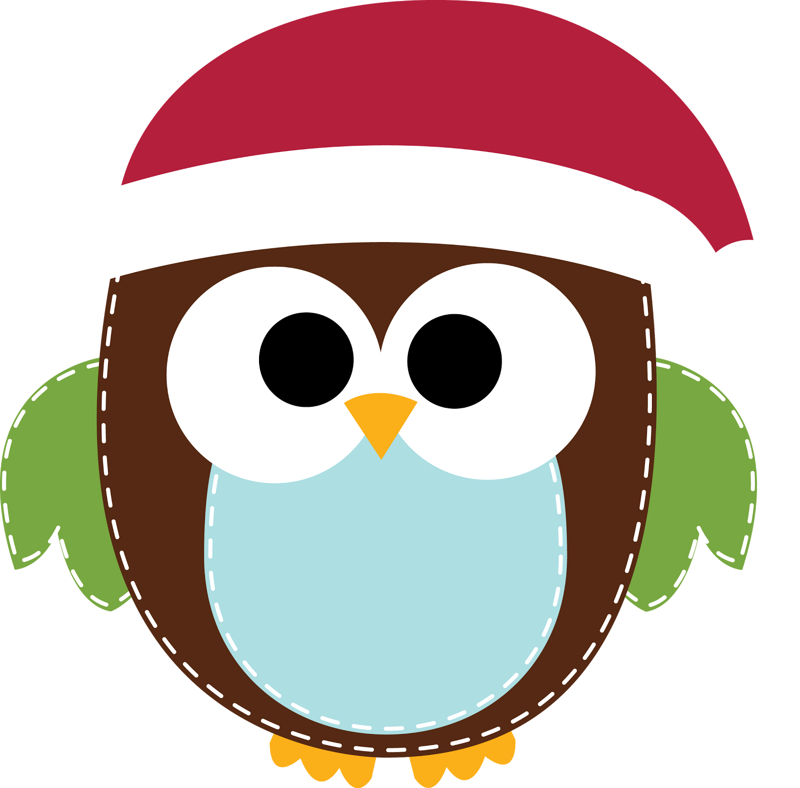 Free Merry Christmas Clip Art Clipart Images - Free Christmas Owl Art (1600x1575), Png Download