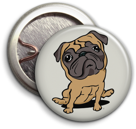 Pug Pug Grey - Et Alien Moon Bicycle (500x500), Png Download