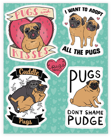 Cute Pug (484x484), Png Download