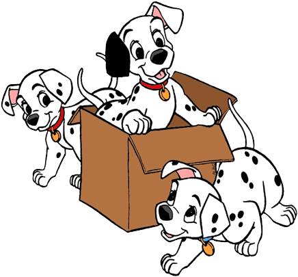 Puppies Clip Art - 101 Dalmatian Pup Clipart (436x405), Png Download