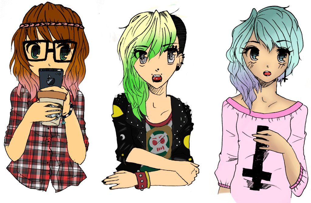 Graphic Transparent Hipster Punk And Pastel Goth Colored - Laminas Para Sublimacion Textil (1024x667), Png Download
