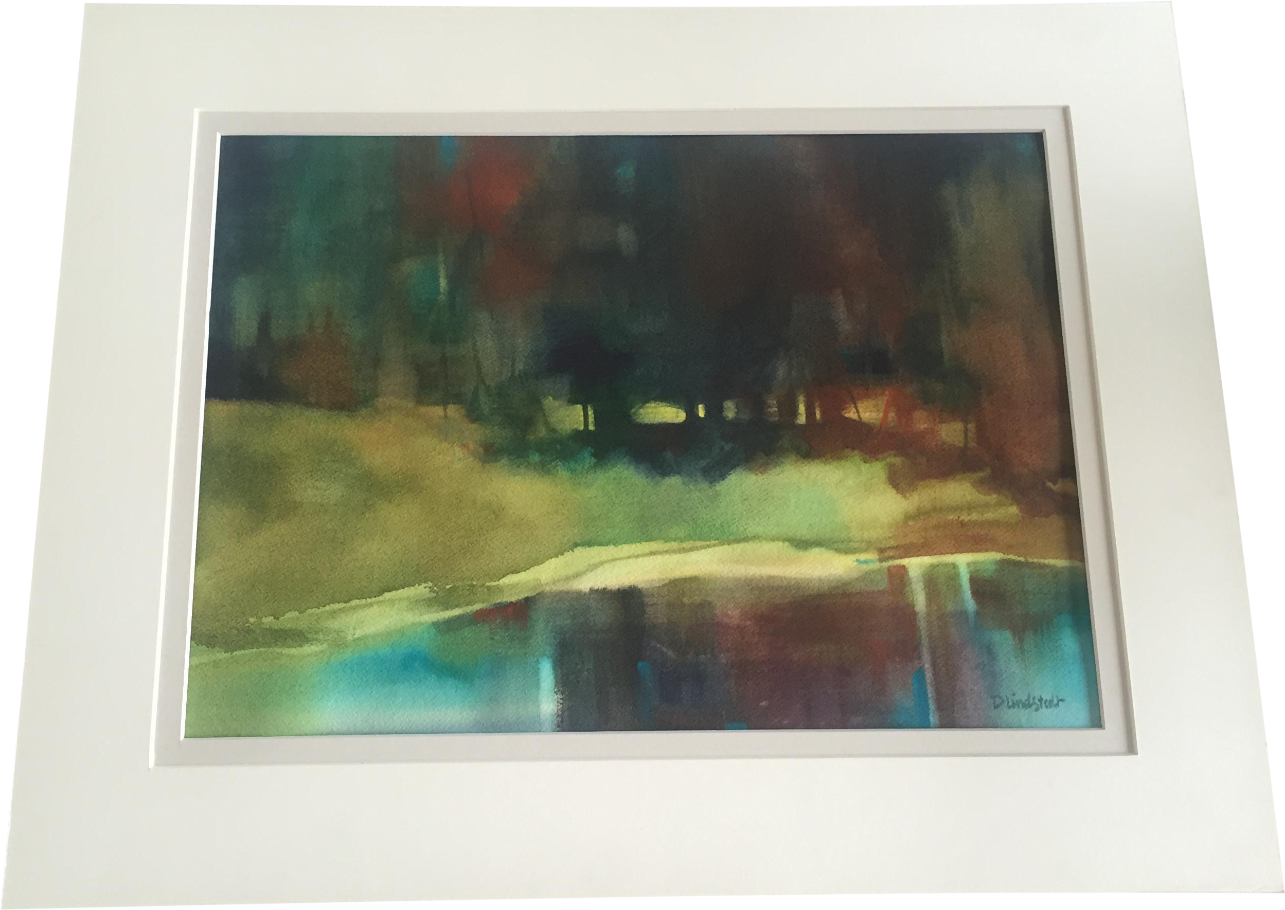 Lindstadt Serene Watercolor - Painting (2774x1966), Png Download