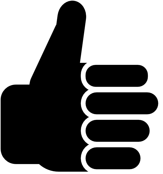 Thumbs Up Larger Clip Art At Clker - Thumbs Up Vector Png (558x598), Png Download