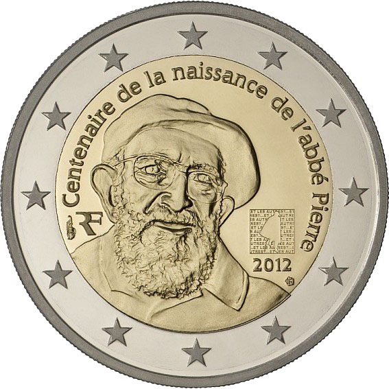 €2 Commemorative Coin France 2012 - 2 Euro Greece 2011 (567x567), Png Download