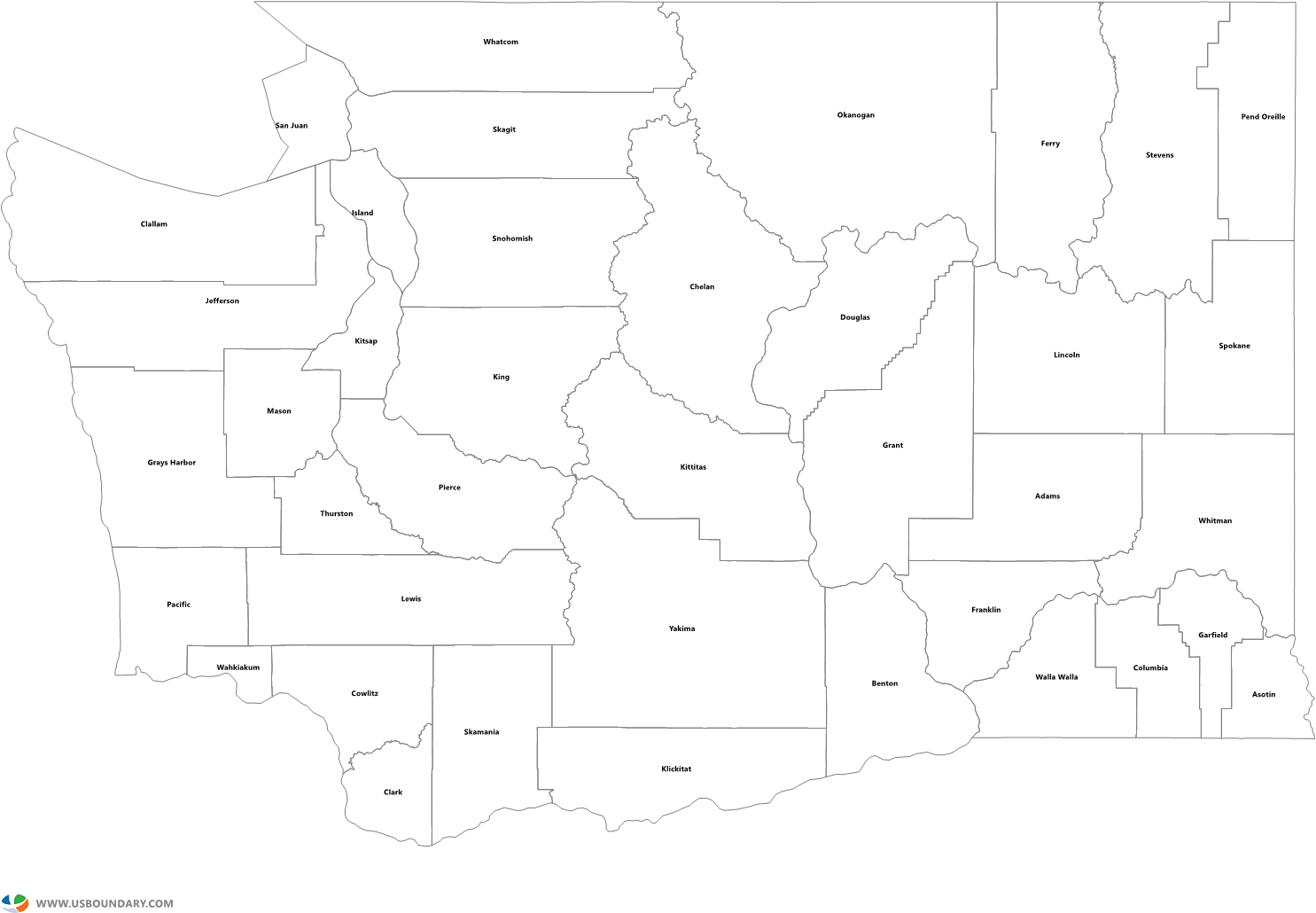 Washington State Outline Png - Drawing (1584x1123), Png Download