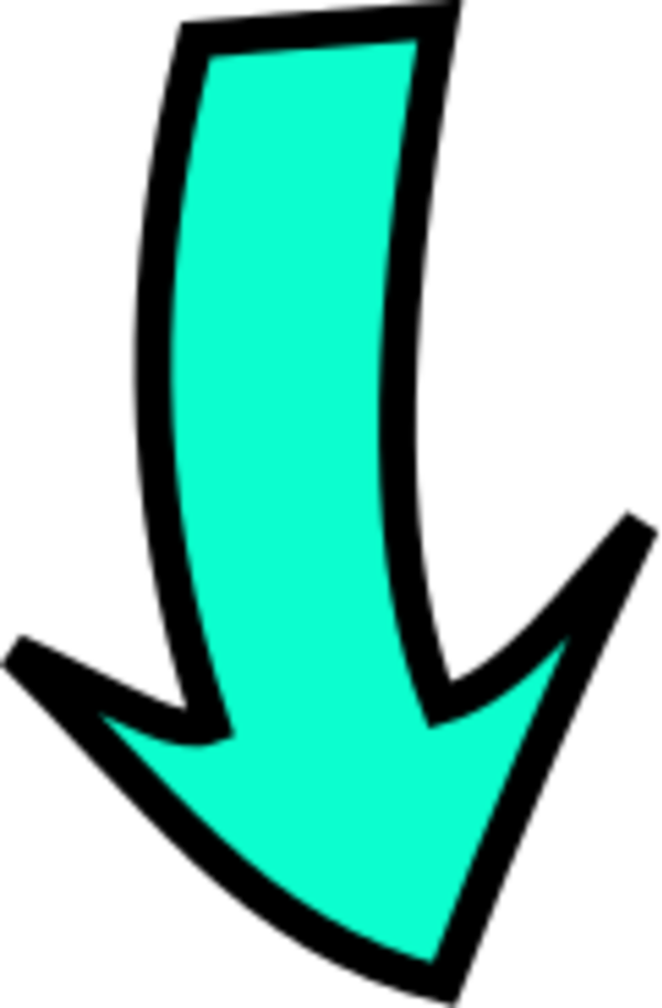 Arrow Clipart Teal - Cute Arrow Pointing Down (600x914), Png Download