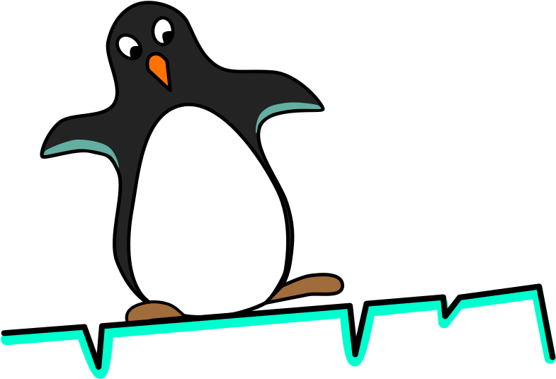 Pimp Clipart Free For Download - Penguin On Iceberg Clipart (800x557), Png Download