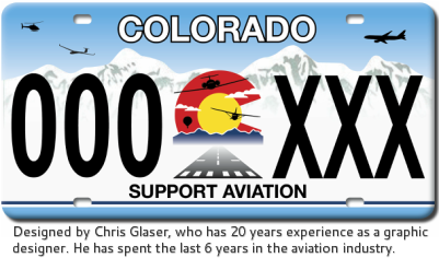 Welcome To Support Colorado Aviation License Plate - Colorado Special License Plates (400x300), Png Download