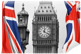 Big Ben In London And English Flag Wall Mural • Pixers® - Cambridge English: First For Dummies [book] (400x400), Png Download