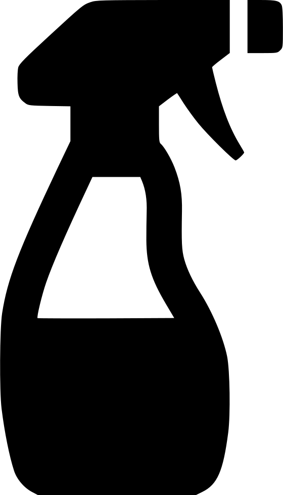 Glass Windo Cleaner Spray Bottle Svg Png Icon Free - Spray Bottle Silhouette Png (560x980), Png Download