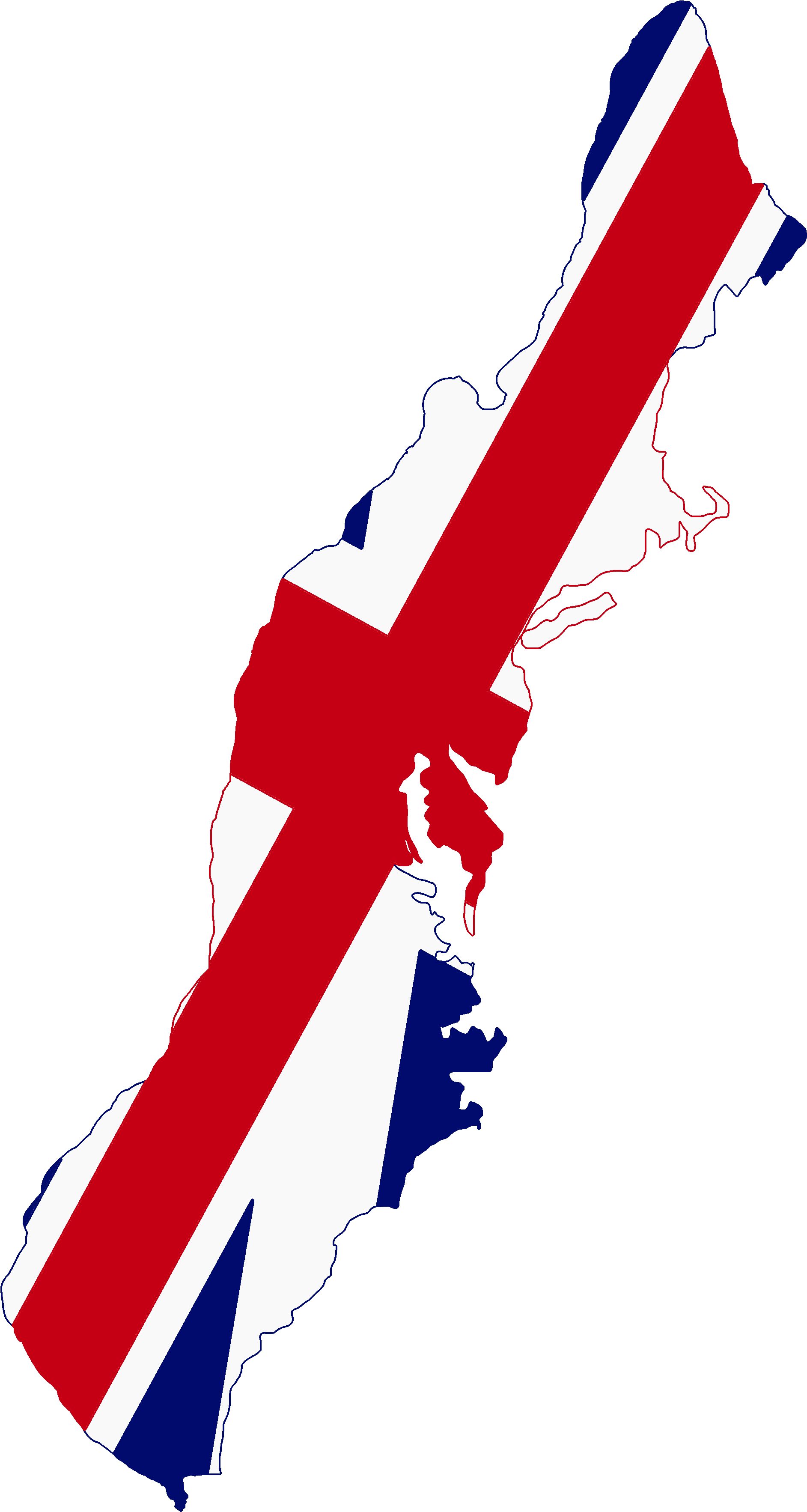 File Flag Map Of The Thirteen Colonies In North America - 13 Colonies Flag Map (2000x3662), Png Download
