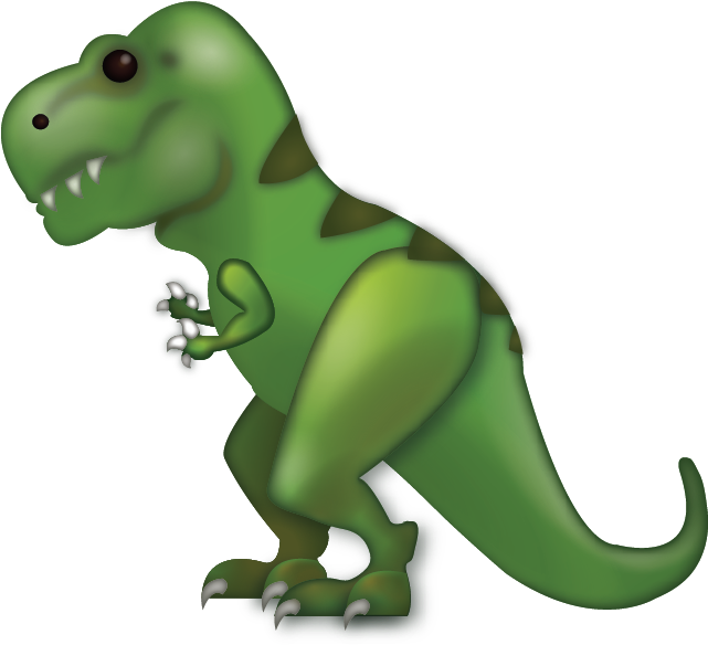 Download Ai File - T Rex Emoji Iphone (640x591), Png Download