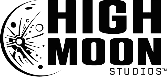 High Moon Studios - High Moon Studios Logo (540x249), Png Download