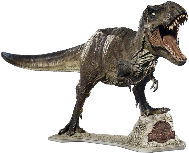 T-rex 1/10th Scale Statue - Jurassic Park T Rex Iron Studios (670x565), Png Download
