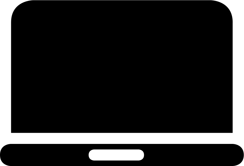 Laptop Black Computer Comments - Laptop Icon White Png (981x669), Png Download