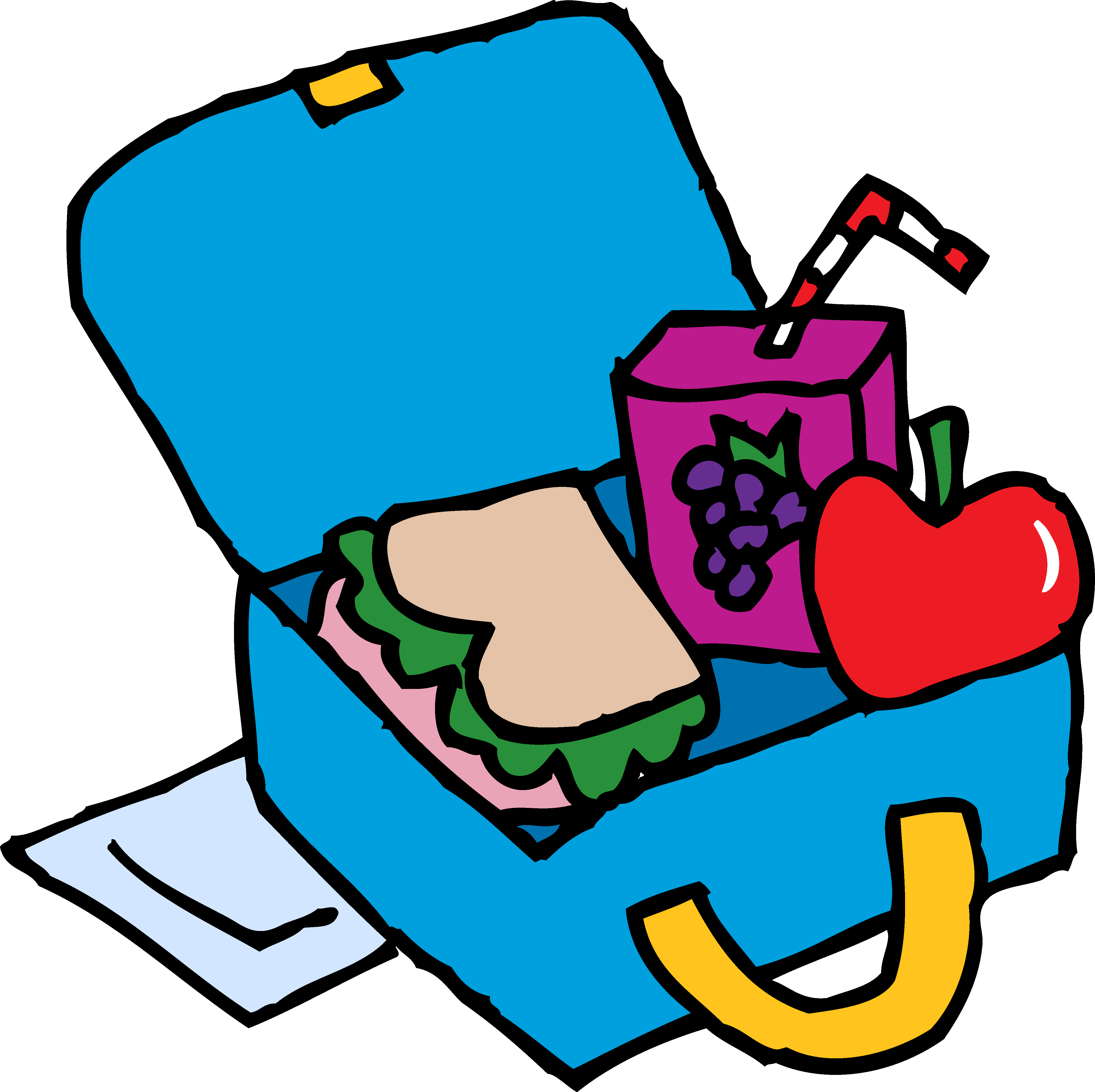 Lunch Bag Clipart Free Clipart Images - Clip Art Lunch Box (4352x4340), Png Download