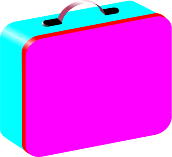 Lunch Box Lunch Clipart Png - Pink Lunch Box Clipart (600x548), Png Download