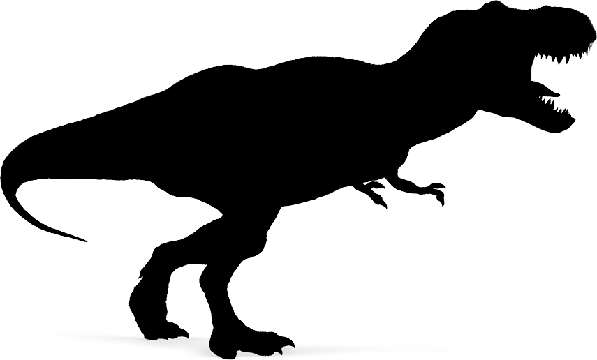 Jurassic World Clipart T Rex - Dinosaur Silhouette T Rex (855x516), Png Download