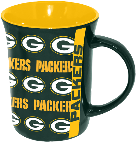 Green Bay Packers Line Up Mug 15 Oz - Green Bay Packers Abc (485x500), Png Download