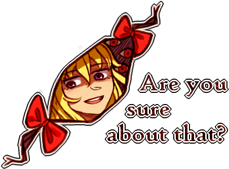 R U Sure - Touhou Memes (490x350), Png Download