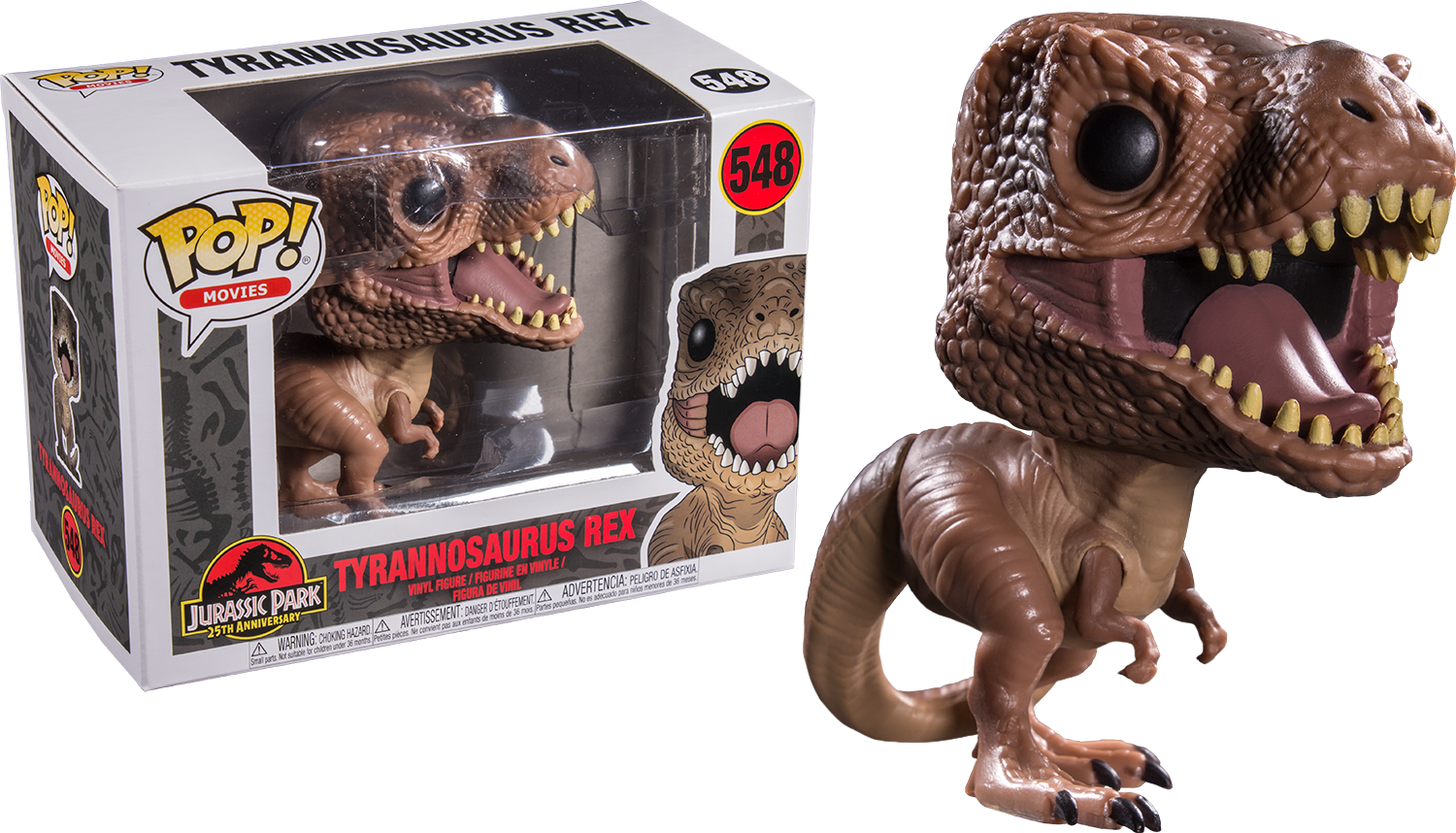 Jurassic Park Tyrannosaurus Rex Pop Vinyl Figure - Jurassic Park (1500x858), Png Download