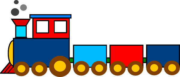 Train Clipart Png - Going To Grandma/grandpa Bag, Adult Unisex, Natural (600x256), Png Download