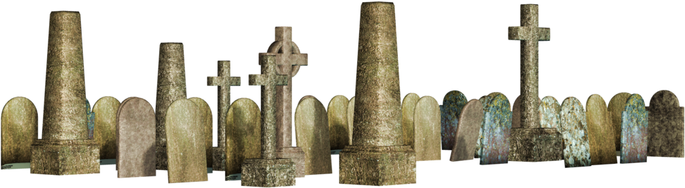 Tombstone, Gravestone Png - Graves Png (1024x385), Png Download